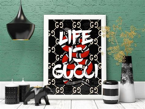 life is gucci canvas painting|Life Is Gucci Art Print by Julie Schreiber .